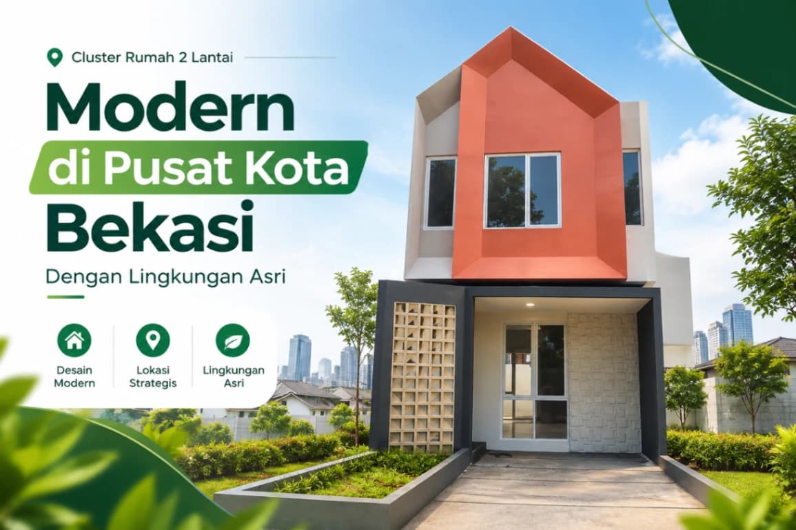 Rumah 2 Lantai Mewah di Bekasi 690 Juta Tanpa DP